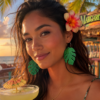Tropical Leaf Acrylic Earrings