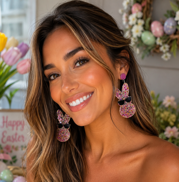 ChatGPT Image May 28, 2026, 12_04_51 AM Easter Peep Acrylic Earrings-Pink