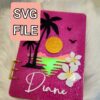 Hawaii Beach Acrylic Notebook SVG FILE