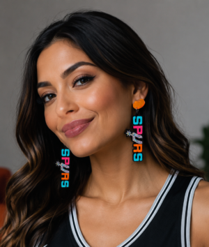 SA SPURS Multi colored earrings